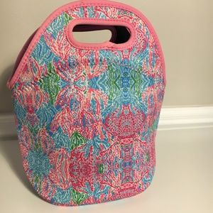 Coral pattern Neoprene lunch bag/tote, NWT